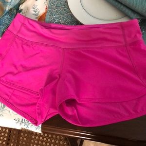 Lululemon Speed Shorts Pink 6